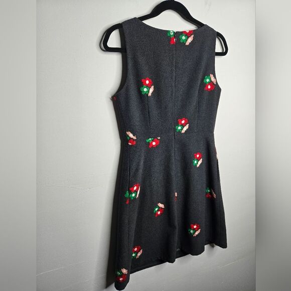 Veeko Embroidered Floral Wool Blend Sleeveless Dress A Line Mini Size US 4 | 34 - Picture 12 of 12